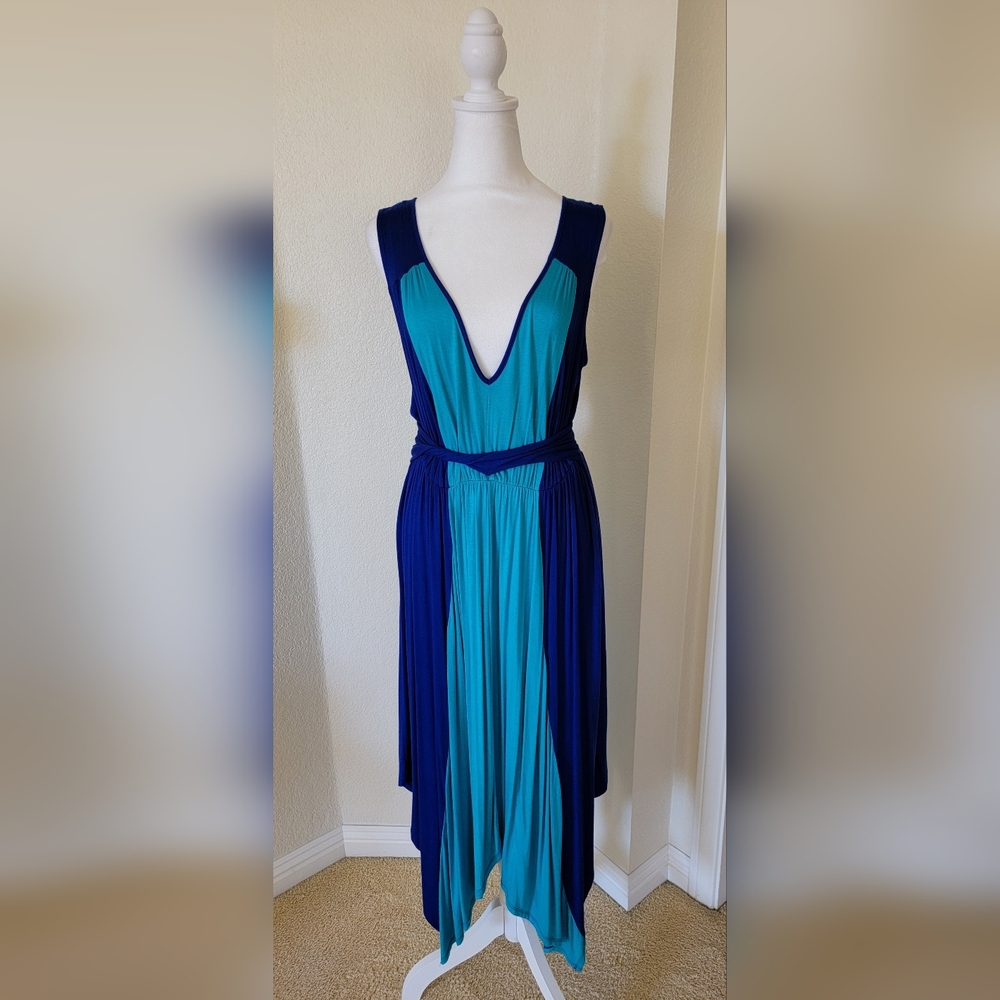 Elegant Blue/Turquoise Dress By Sangria, Size Medium